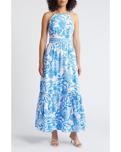 Lilly Pulitzer Lilly Pulitzer Charlese Maxi Tie Back Sundress - Blue