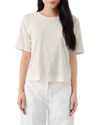 Eileen Fisher Boxy Organic Cotton T-shirt - White