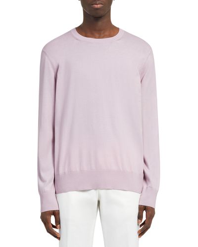 Zegna Baby Island Cotton & Cashmere Crewneck Sweater - Pink