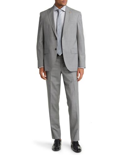 Ted Baker Karl Slim Fit Soft Constructed Wool Suit - Gray