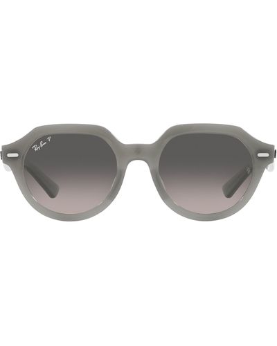 Ray-Ban Gina 51mm Gradient Polarized Square Sunglasses - Gray
