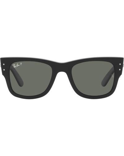 Ray-Ban Mega Wayfarer 52mm Polarized Square Sunglasses - Black