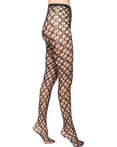 Stems Lace Fishnet Tights - Natural