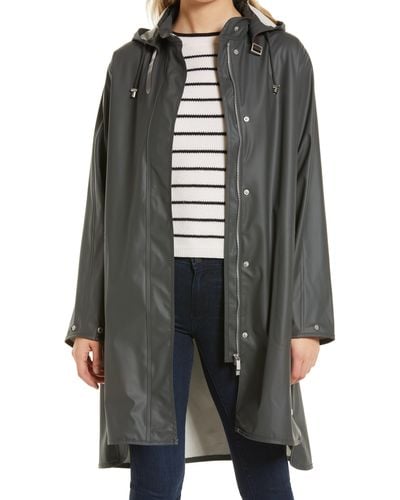 Ilse Jacobsen Hooded Raincoat - Black