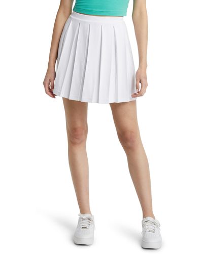 BP. Pleated Knit Tennis Skirt - Blue