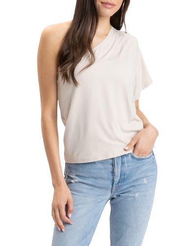 Threads For Thought Shivani Luxe Jersey One-shoulder Top - Blue