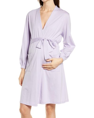 Belabumbum Elle Maternity/nursing Robe - Purple