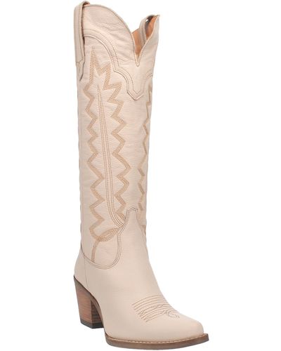 Dingo Knee High Western Boot - White