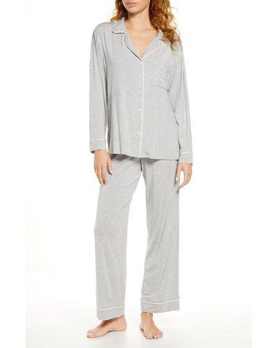 Eberjey Gisele Jersey Knit Pajamas - Gray