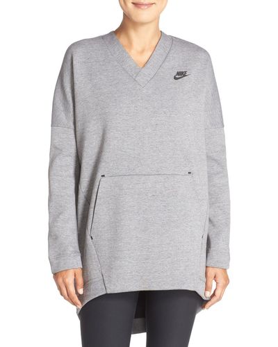 Nike Tech Fleece Knit Pullover - Gray
