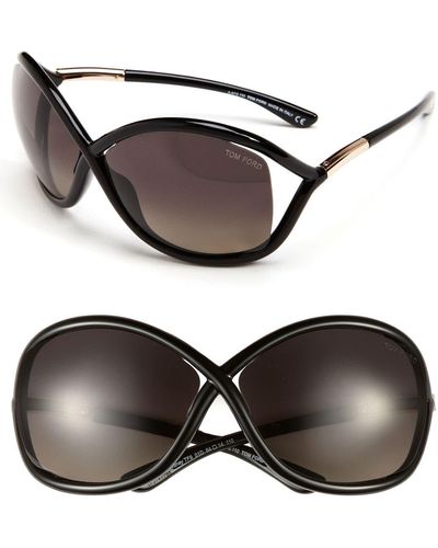 Tom Ford Whitney 64mm Oversize Polarized Sunglasses - Black