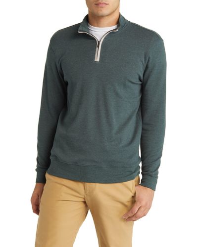 The Normal Brand Puremeso Weekend Quarter Zip Top - Green