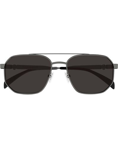Alexander McQueen 58mm Pilot Sunglasses - Black