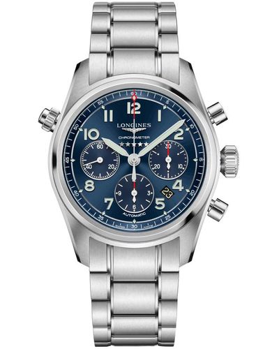 Longines Spirit Automatic Chronograph Bracelet Watch - Gray