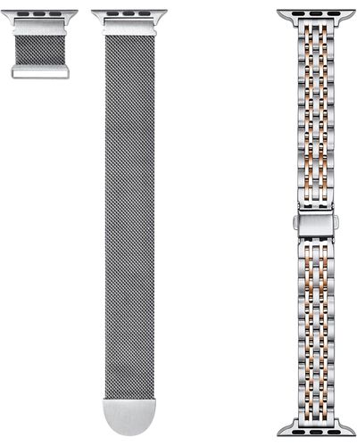 The Posh Tech Assorted 2-pack 38mm Apple Watch Watchbands - White