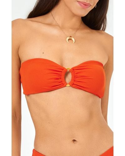 L*Space Jasper Bandeau Bikini Top - Orange
