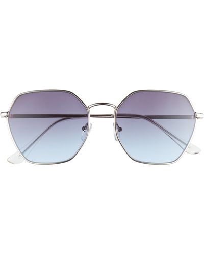 BP. 51mm Gradient Hexagonal Sunglasses - Blue