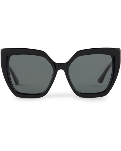 DIFF Blaire 55mm Polarized Cat Eye Sunglasses - Black