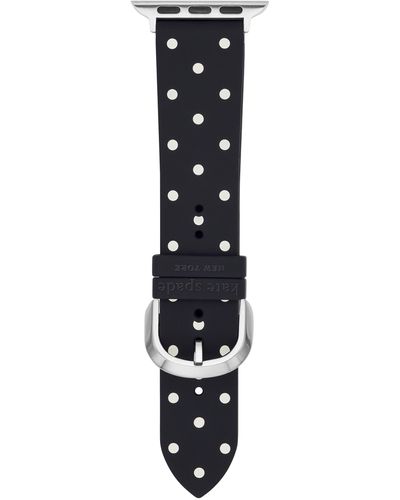 Kate Spade Dot Print Silicone Apple Watch® Band - Black