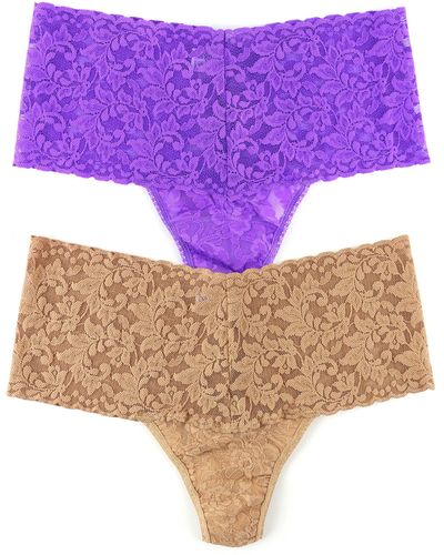 Hanky Panky Retro Lace High-Waisted V-Kini