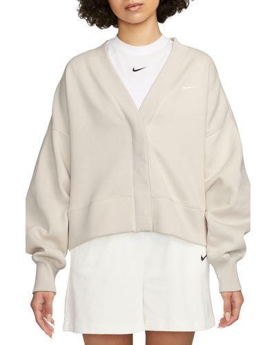 Nike Sportswear Phoenix Fleece Oversize Cardigan - White