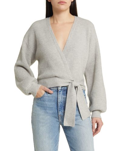 Wayf Sterling Wrap Sweater - White