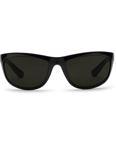 Electric Escalante Polarized Wrap Sunglasses - Black