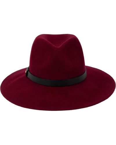 AllSaints Felted Wool Fedora - Red