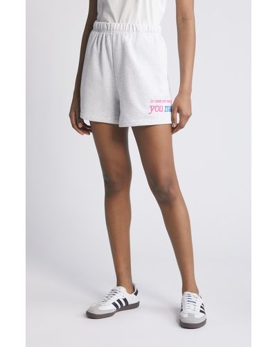 The Mayfair Group You Matter Sweat Shorts - White