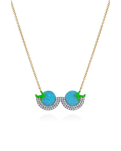 Nevernot Travel Sunglasses Pendant Necklace - Blue