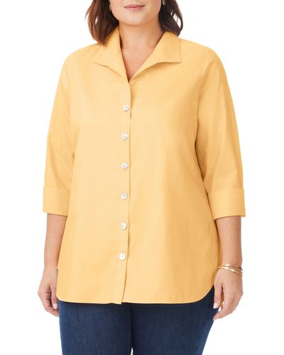 Foxcroft Pandora Non-iron Tunic Shirt - Orange