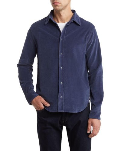 Citizens of Humanity Cairo Corduroy Button-up Shirt - Blue