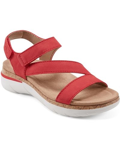 Earth Earth Roni Ankle Strap Sandal - Red