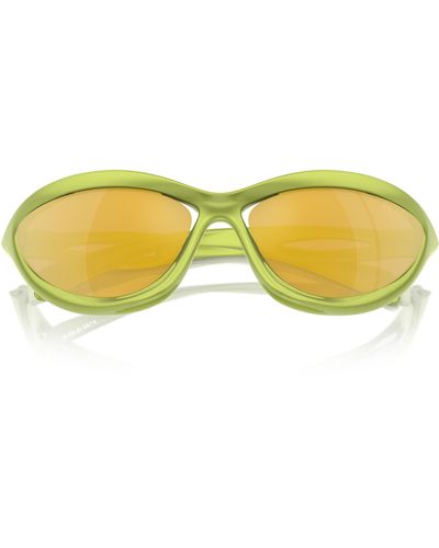 Prada 63mm Oversize Cat Eye Sunglasses - Yellow