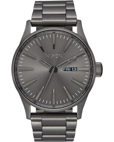 Nixon Sentry Bracelet Watch - Gray