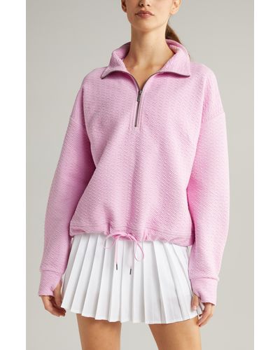 Zella Revive Half Zip Sweatshirt - Pink