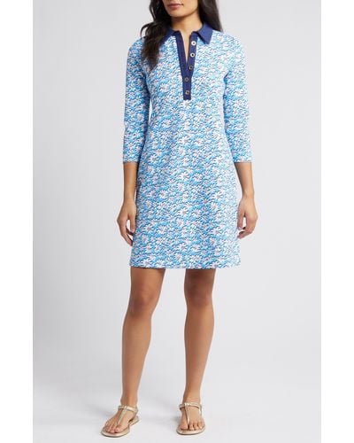 Lilly Pulitzer Lilly Pulitzer Ainslee Floral Polo Minidress - Blue