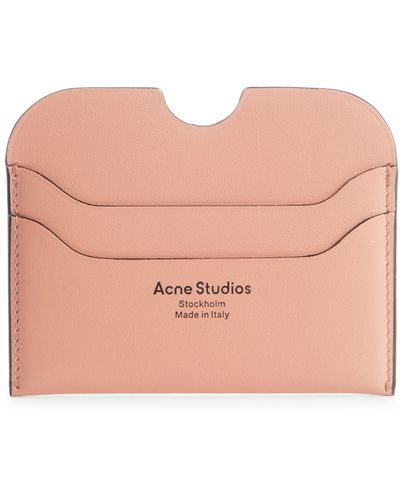 Acne Studios Large Elmas Leather Card Holder - Pink