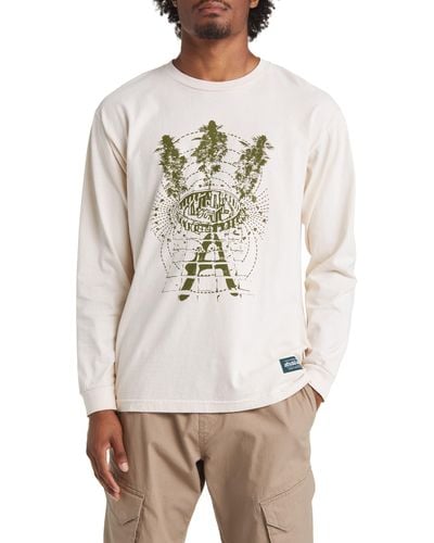 Afield Out Stone Long Sleeve Graphic T-shirt - Natural