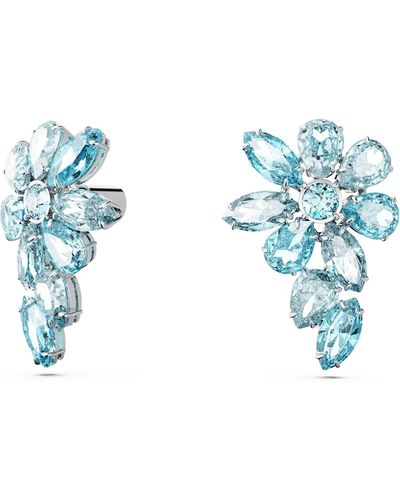Swarovski Gema Crystal Drop Earrings - Blue