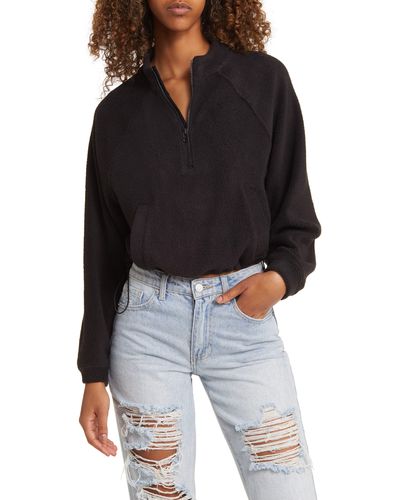 BP. Fleece Half Zip Pullover - Black