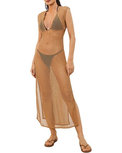 ViX Kimmy Solid Cover-up Dress - Brown