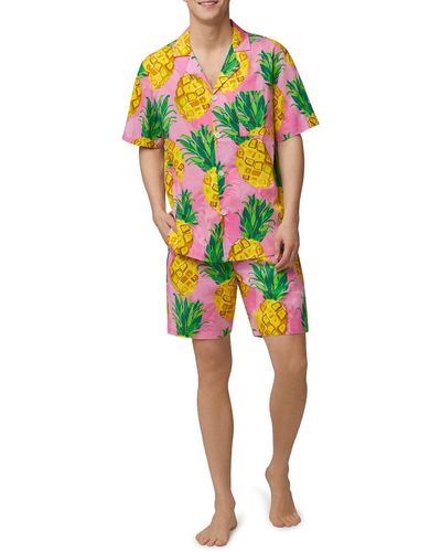 Bedhead Print Organic Cotton Short Pajamas - Multicolor