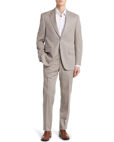 Peter Millar Tailored Fit Wool Suit - Natural