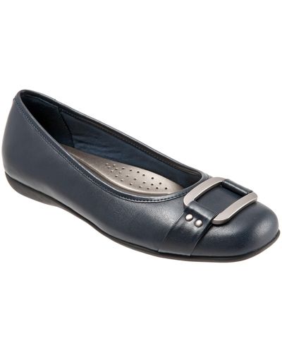 Trotters Sizzle Signature Flat - Multiple Widths Available - Blue