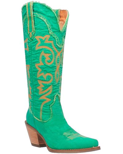 Dingo Texas Tornado Knee High Western Boot - Green