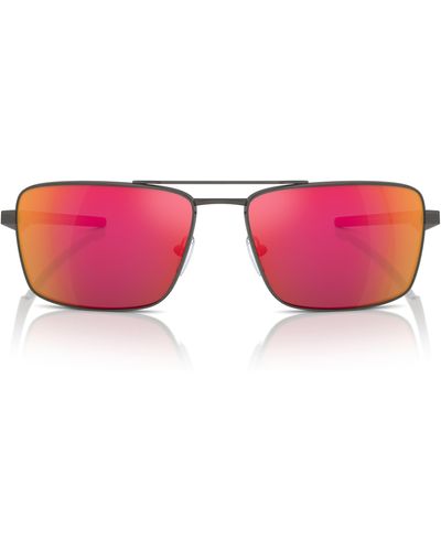 Scuderia Ferrari X 60mm Rectangular Sunglasses - Pink