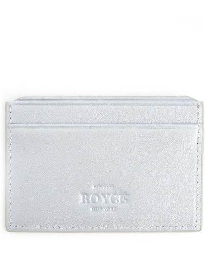 ROYCE New York Rfid Leather Card Case - White