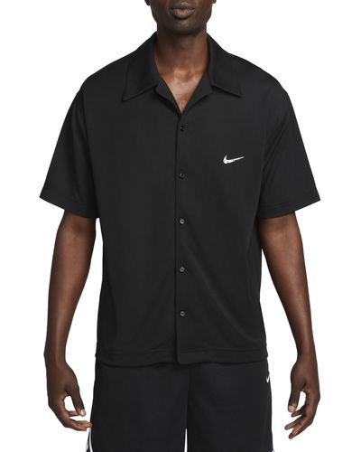 Nike Life Men's Woven Military Short-Sleeve Button-Down Shirt. Nike CA