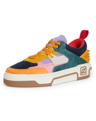 Christian Louboutin Astroloubi Mixed Media Low Top Sneaker - Multicolor